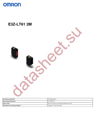 E3Z-LR61 2M datasheet  